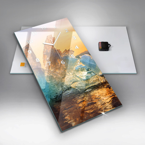 Vertikálne hodiny Hora ľadu a východ slnka