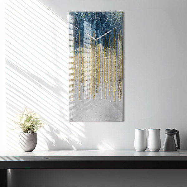 Vertikálne hodiny Ozdobný vzor a zlatá