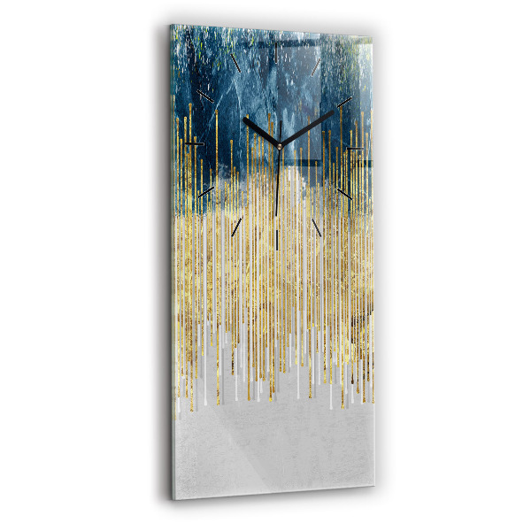 Vertikálne hodiny Ozdobný vzor a zlatá