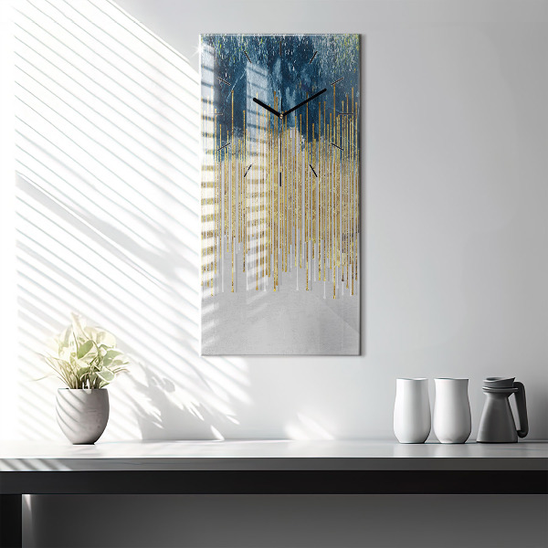 Vertikálne hodiny Ozdobný vzor a zlatá