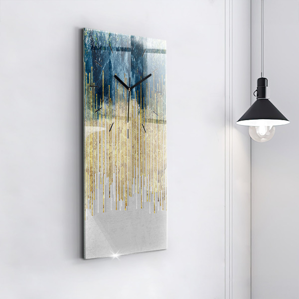 Vertikálne hodiny Ozdobný vzor a zlatá