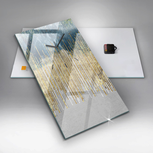 Vertikálne hodiny Ozdobný vzor a zlatá