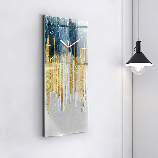 Vertikálne hodiny Ozdobný vzor a zlatá