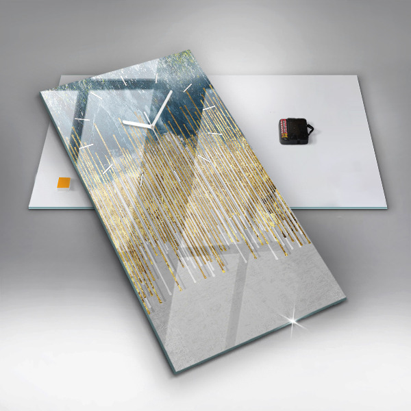 Vertikálne hodiny Ozdobný vzor a zlatá