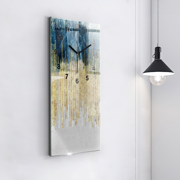 Vertikálne hodiny Ozdobný vzor a zlatá