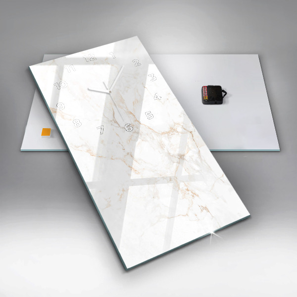 Vertikálne hodiny Elegantný mramor