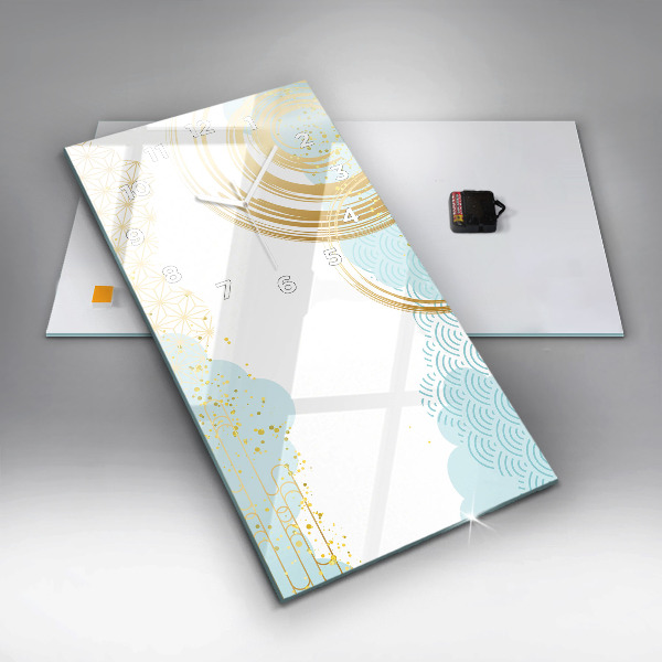 Vertikálne hodiny Dekoratívny vzor