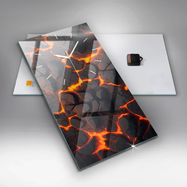 Vertikálne hodiny Lávová sopka