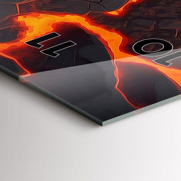 Vertikálne hodiny Lávová sopka