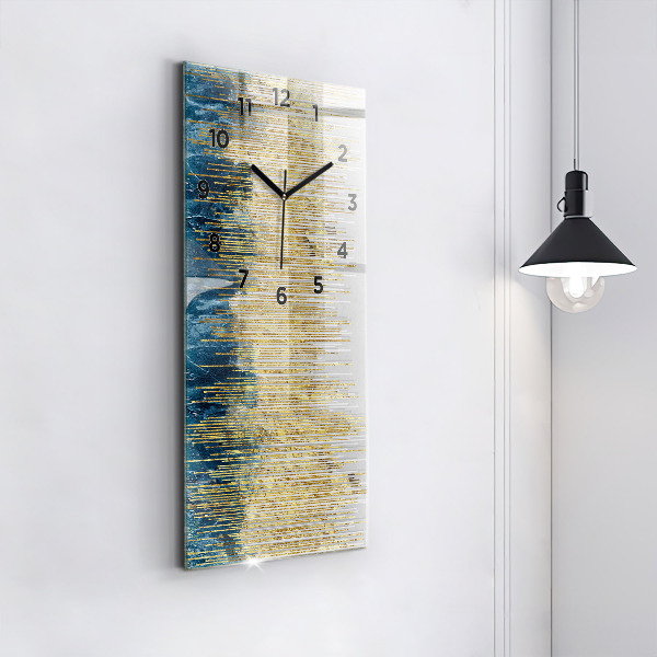 Vertikálne hodiny Ozdobný vzor a zlatá