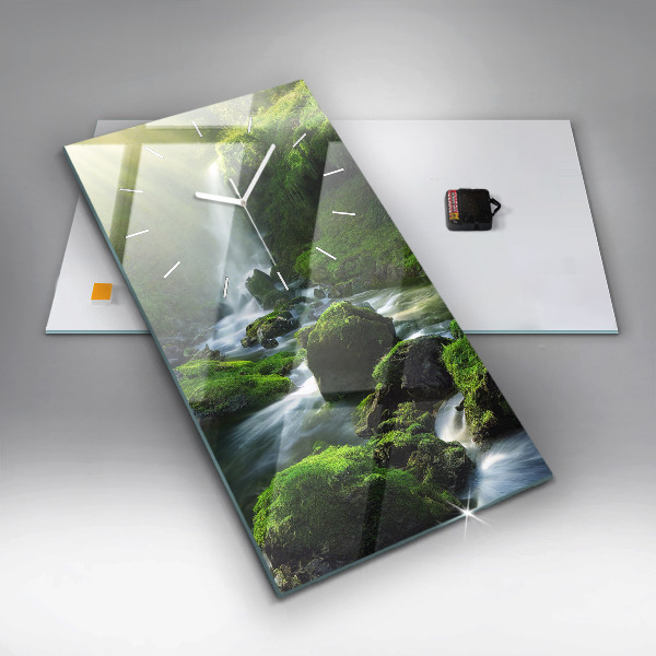 Vertikálne hodiny Vodopád a skaly