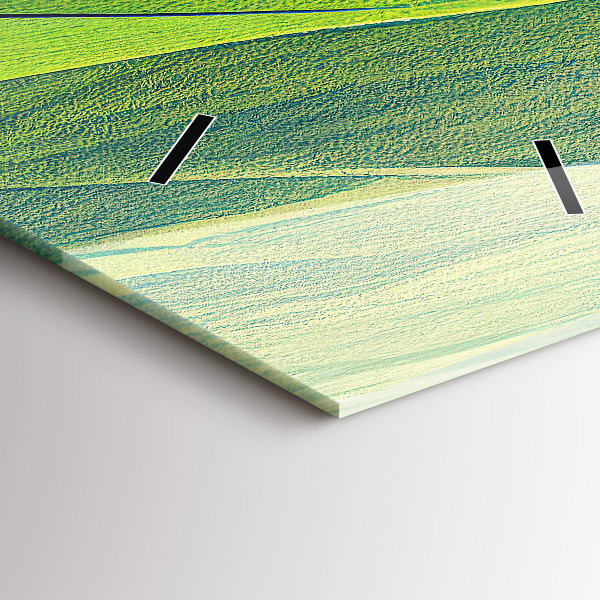 Vertikálne hodiny Abstraktné zelené polia