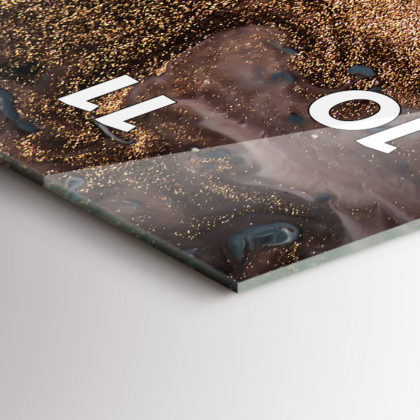 Vertikálne hodiny Mramorová zlatá abstrakcia