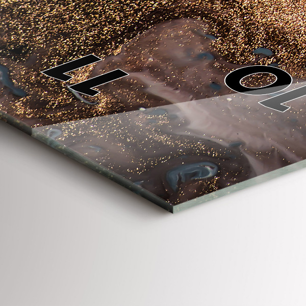 Vertikálne hodiny Mramorová zlatá abstrakcia