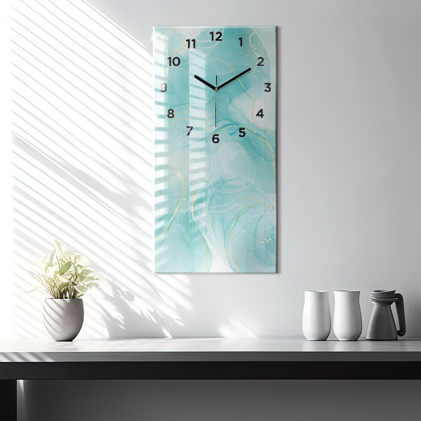 Vertikálne hodiny Mramorová abstrakcia