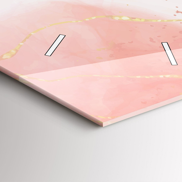 Vertikálne hodiny Ružový mramor