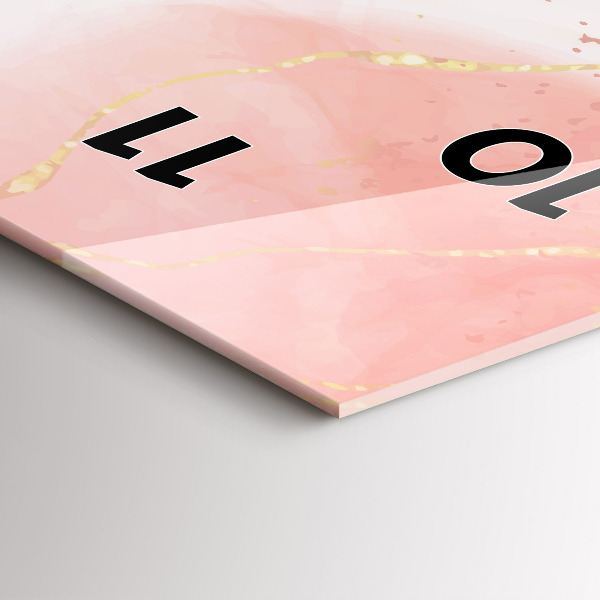 Vertikálne hodiny Ružový mramor