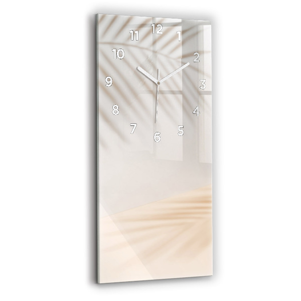 Vertikálne hodiny Krémová abstrakcia
