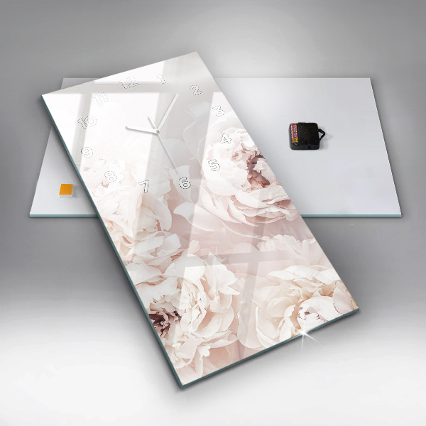 Vertikálne hodiny Kvety pivonky