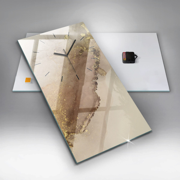 Vertikálne hodiny Béžové moderné umenie