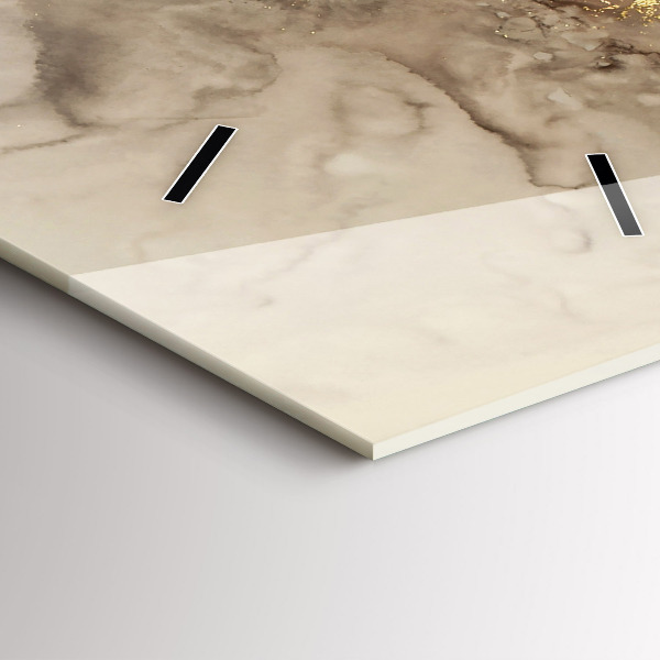 Vertikálne hodiny Béžové moderné umenie