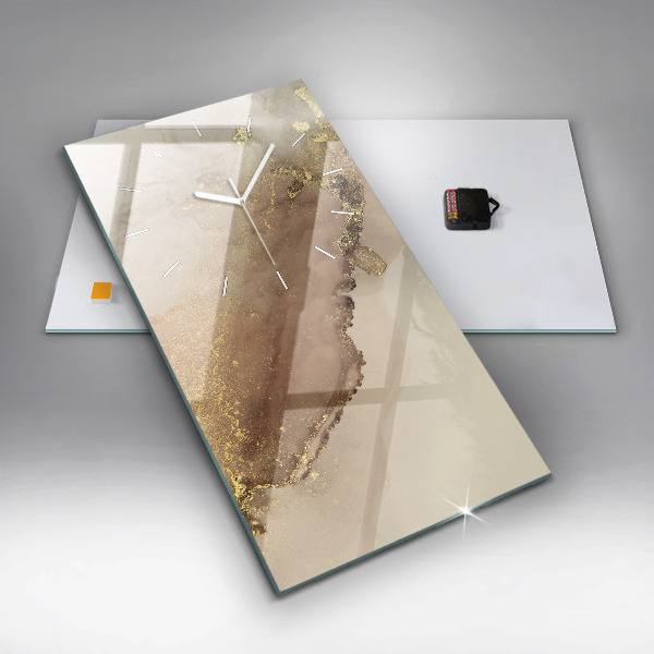 Vertikálne hodiny Béžové moderné umenie