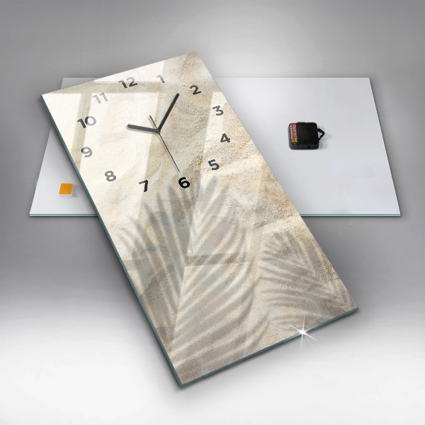 Vertikálne hodiny Tieň palmy v piesku