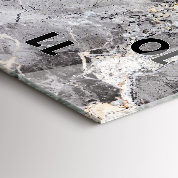 Vertikálne hodiny Šedý žulový mramor