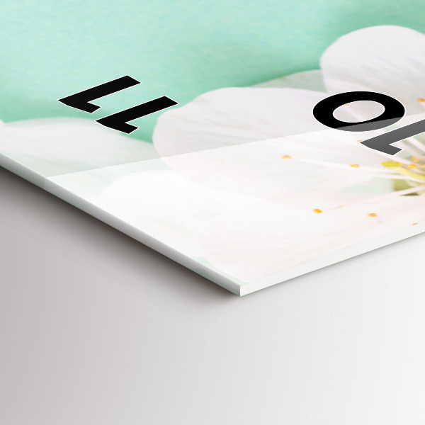 Vertikálne hodiny Kvitnúce kvety jabloní