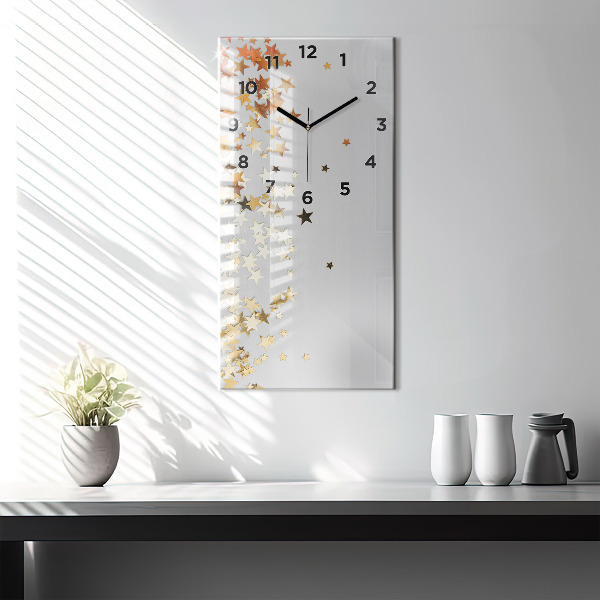 Vertikálne hodiny Hviezdy na svetlom pozadí