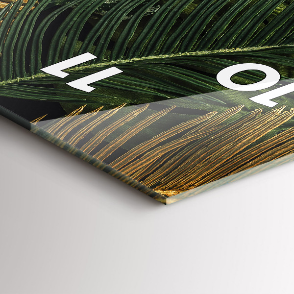 Vertikálne hodiny Listy džungle