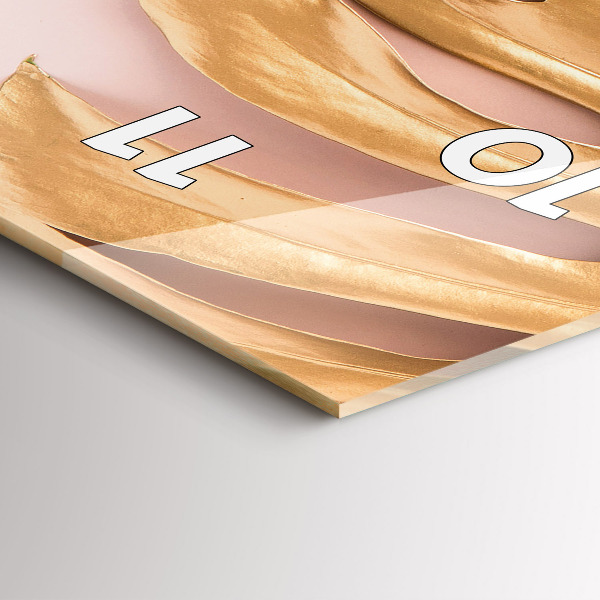 Vertikálne hodiny Zlaté tropické listy