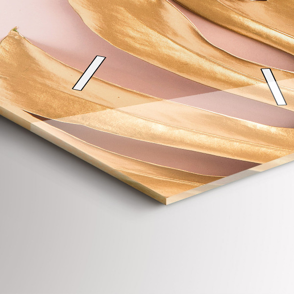 Vertikálne hodiny Zlaté tropické listy