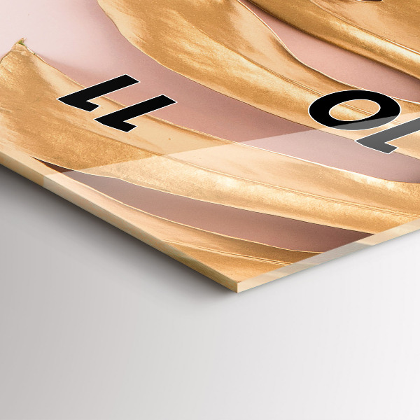 Vertikálne hodiny Zlaté tropické listy