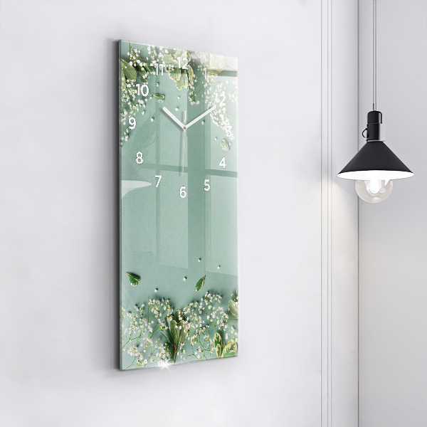 Vertikálne hodiny Jemné kvety