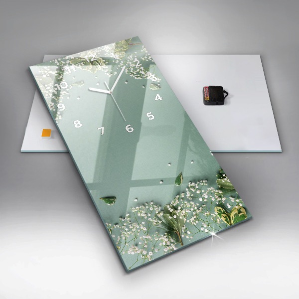 Vertikálne hodiny Jemné kvety
