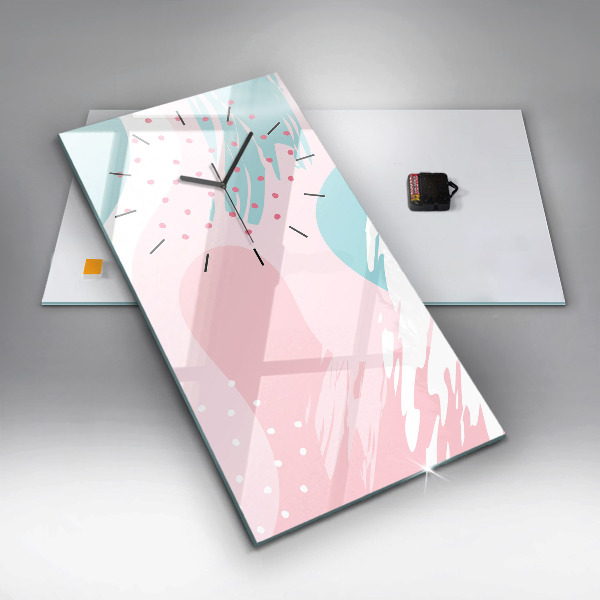 Vertikálne hodiny Pastelová abstrakcia