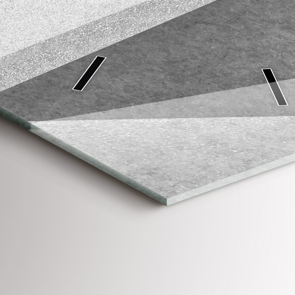 Vertikálne hodiny Šedá geometrická abstrakcia