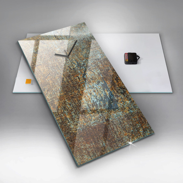 Vertikálne hodiny Stará kovová textúra