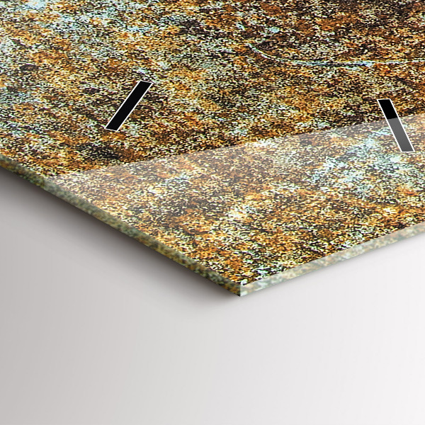 Vertikálne hodiny Stará kovová textúra