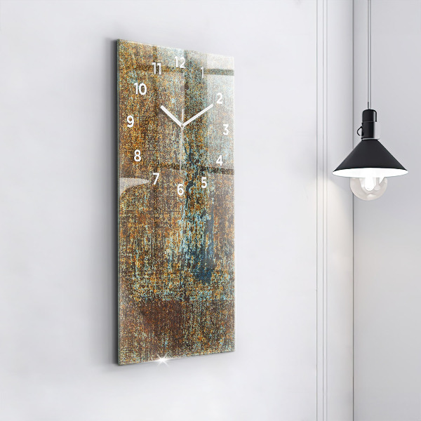 Vertikálne hodiny Stará kovová textúra