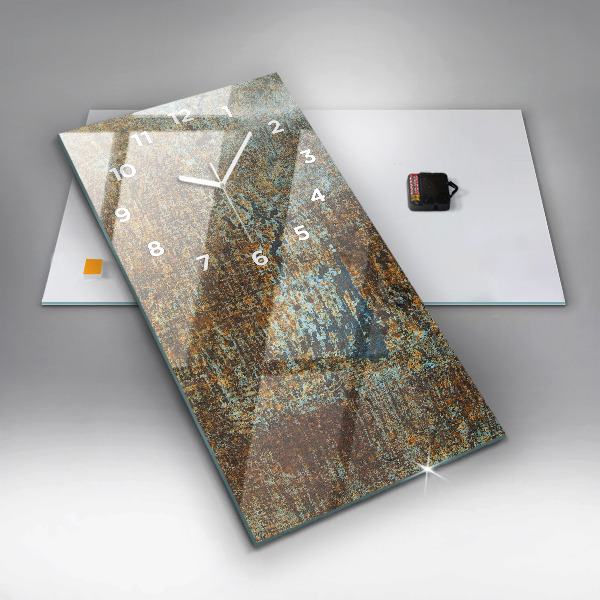 Vertikálne hodiny Stará kovová textúra