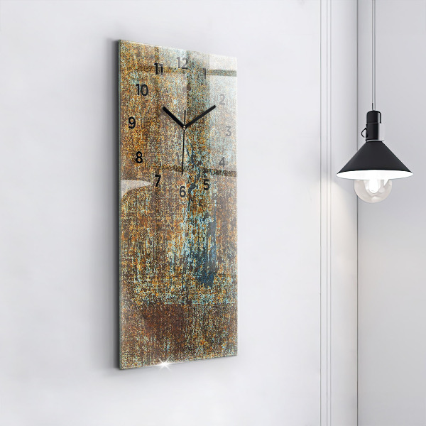 Vertikálne hodiny Stará kovová textúra