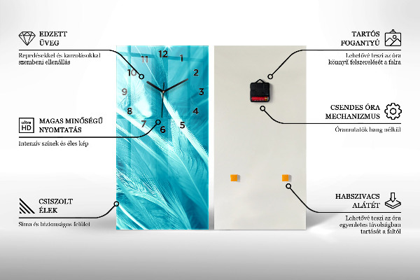 Vertikálne hodiny Textúra mramorového kameňa