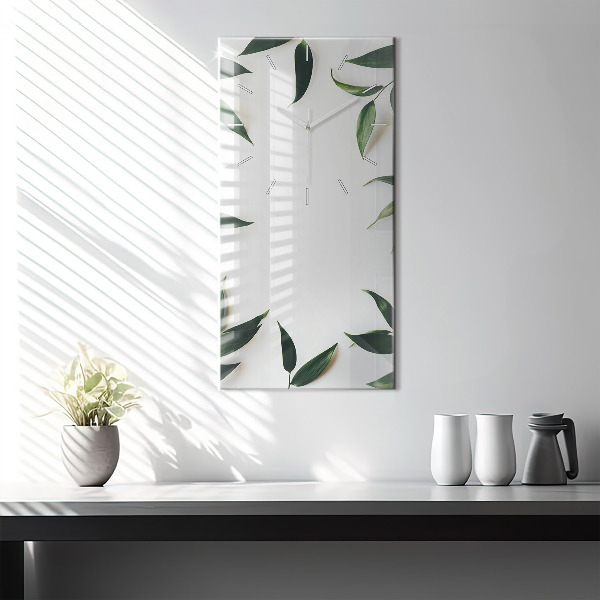 Vertikálne hodiny Rám z listov