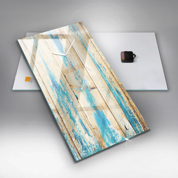 Vertikálne hodiny Poškriabané drevo