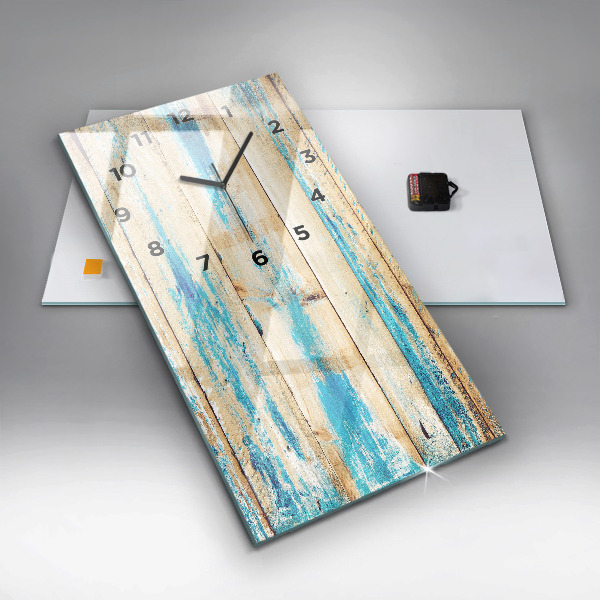 Vertikálne hodiny Poškriabané drevo