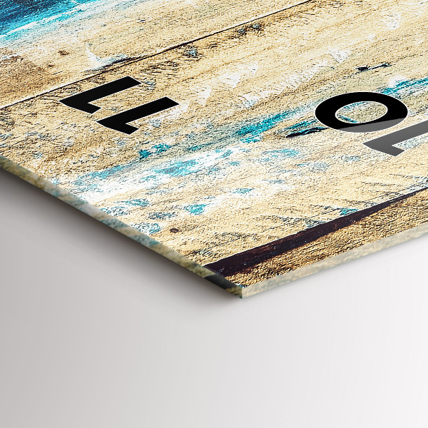 Vertikálne hodiny Poškriabané drevo