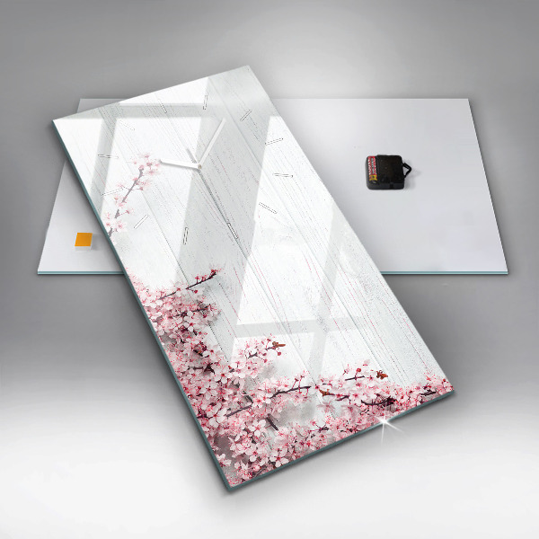 Vertikálne hodiny Jarné kvety