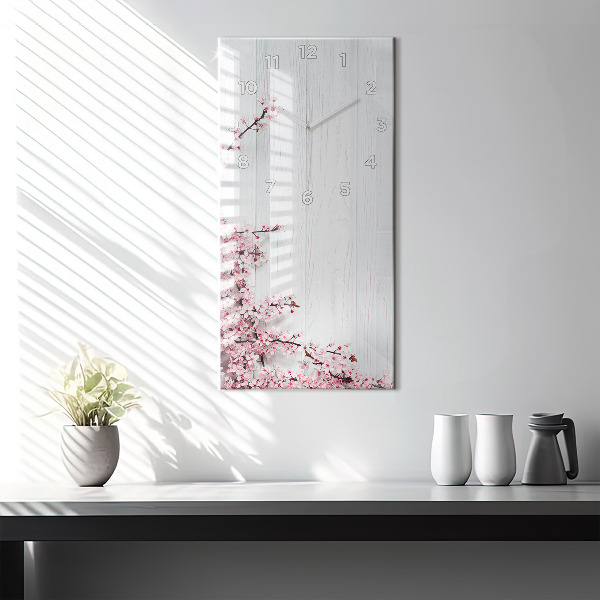 Vertikálne hodiny Jarné kvety